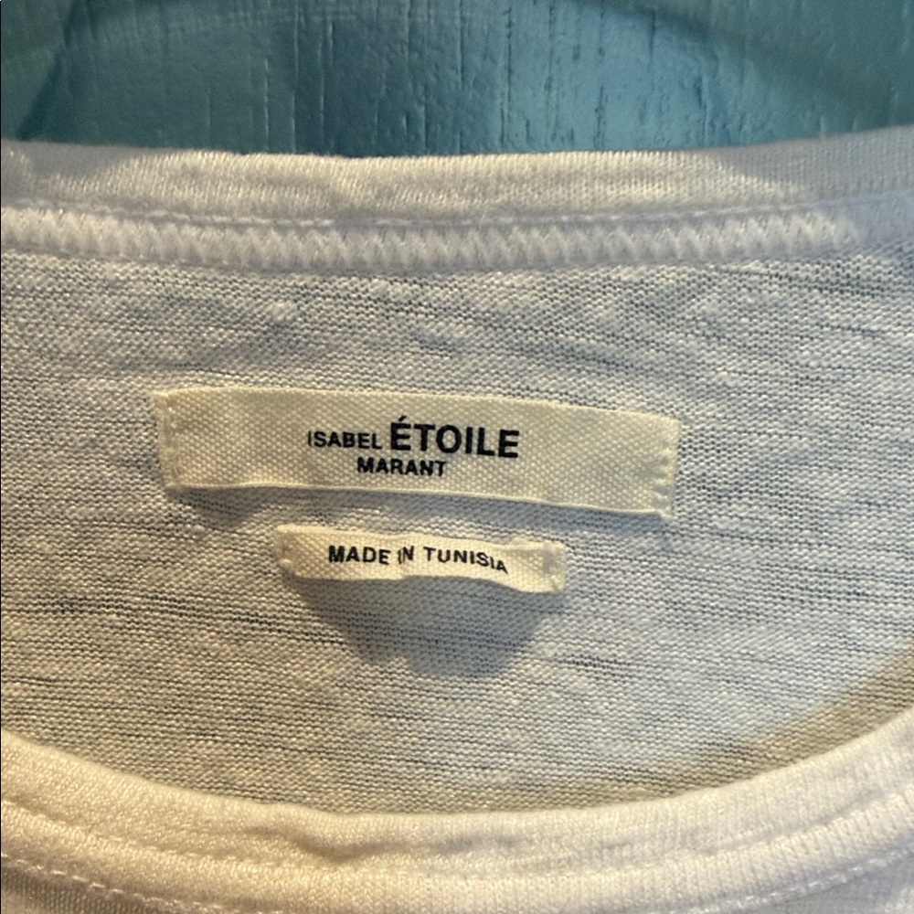 Isabel Etoile Marant Women's White Logo Graphic Tee - Picture 2 of 4